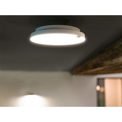 LED-himmennettävä kattovalaisin liiketunnistimella ja hämäräkytkimellä LED/6/12/18W/230V halkaisija 23 cm