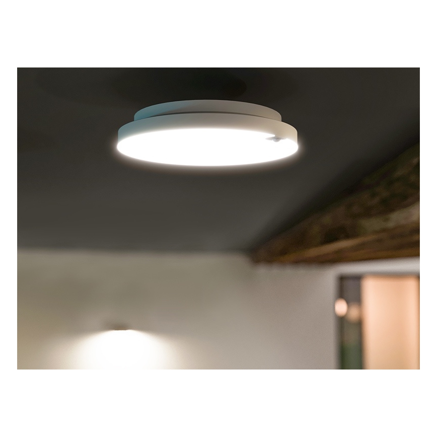 LED-himmennettävä kattovalaisin liiketunnistimella ja hämäräkytkimellä LED/6/12/18W/230V halkaisija 23 cm