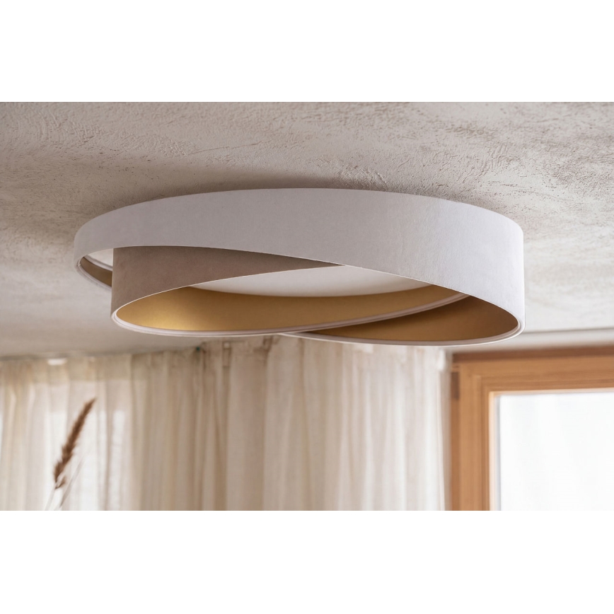 LED-himmennettävä kattovalaisin SMART GALAXY MODERN LED/24W/230V 3000-6500K halkaisija 55 cm valkoinen/beige/kulta + kaukosäädin
