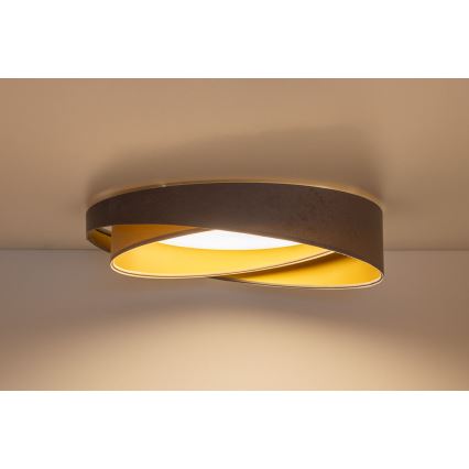 LED-himmennettävä kattovalaisin SMART GALAXY MODERN LED/24W/230V 3000-6500K halkaisija 55 cm harmaa/beige/kulta + kaukosäädin