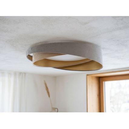 LED-himmennettävä kattovalaisin SMART GALAXY MODERN LED/24W/230V 3000-6500K halkaisija 55 cm harmaa/beige/kulta + kaukosäädin