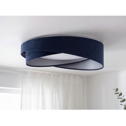LED-himmennettävä kattovalaisin SMART GALAXY MODERN LED/24W/230V 3000–6500K Ø 55 cm sininen/hopea + kaukosäädin