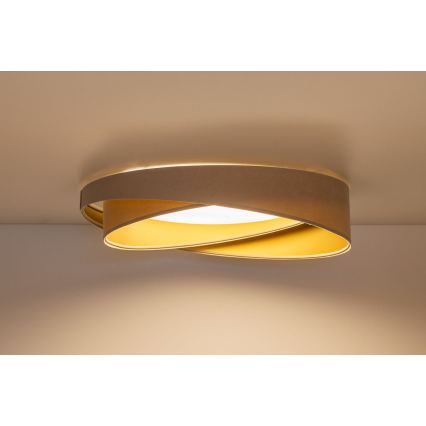 Himennettävä LED-kattovalaisin SMART GALAXY MODERN LED/24W/230V 3000-6500K halkaisija 55 cm beige/kultainen + kaukosäädin
