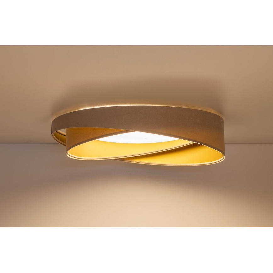 Himennettävä LED-kattovalaisin SMART GALAXY MODERN LED/24W/230V 3000-6500K halkaisija 55 cm beige/kultainen + kaukosäädin