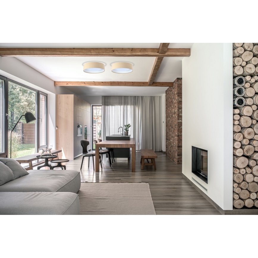 LED himmennettävä kattovalaisin SMART GALAXY LED/24W/230V Ø 44 cm beige/valkoinen 3000-6500K + kaukosäädin