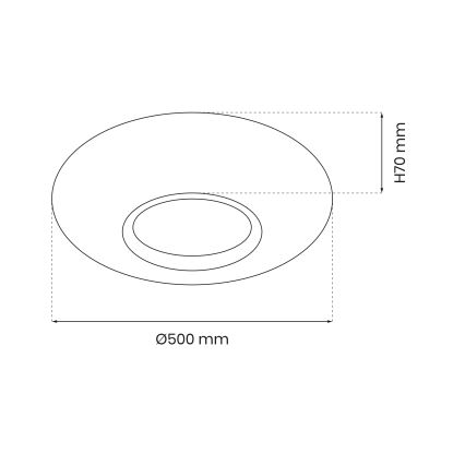 LED himmennettävä kattovalaisin TOKYO LED/48W/230V 3000-6000K + kaukosäädin