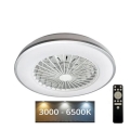 LED Himmennettävä kattovalaisin tuulettimella OPAL LED/48W/230V 3000-6500K + kauko-ohjaus
