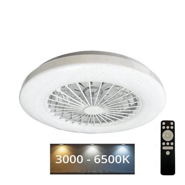 LED Himmennettävä kattovalaisin tuulettimella STAR LED/48W/230V 3000-6500K + kauko-ohjaus