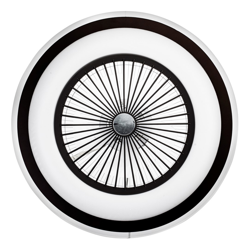 LED Himmennettävä kattovalaisin tuulettimella ZEPHYR LED/48W/230V 3000-6000K musta + kauko-ohjaus