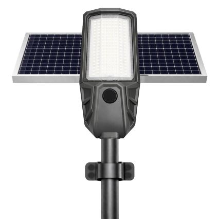 LED-himennettävä katuvalaisin anturilla ja aurinkopaneelilla KOBRA LED/400W/3,2V 24000 mAh IP65 antrasiitti + kaukosäädin