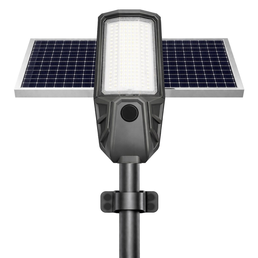 LED-himennettävä katuvalaisin anturilla ja aurinkopaneelilla KOBRA LED/400W/3,2V 24000 mAh IP65 antrasiitti + kaukosäädin