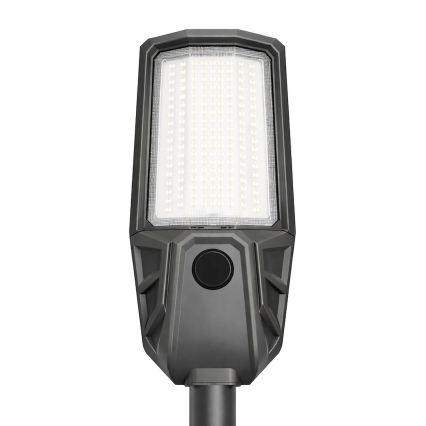 LED-himennettävä katuvalaisin anturilla ja aurinkopaneelilla KOBRA LED/400W/3,2V 24000 mAh IP65 antrasiitti + kaukosäädin