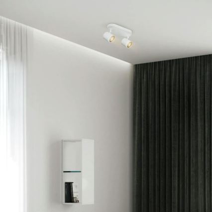 LED Himmennettävä kohdevalo MANU 2xGU10/5,8W/230V valkoinen