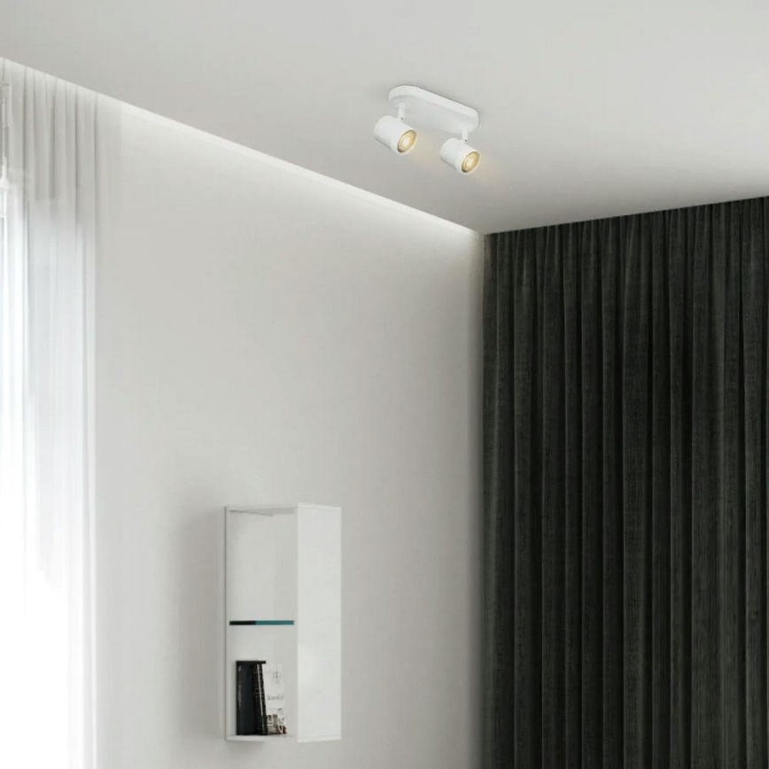 LED Himmennettävä kohdevalo MANU 2xGU10/5,8W/230V valkoinen