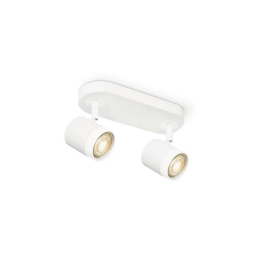 LED Himmennettävä kohdevalo MANU 2xGU10/5,8W/230V valkoinen