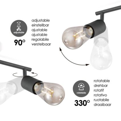 LED Himmennettävä kohdevalo MELLO 2xE27/4W/230V