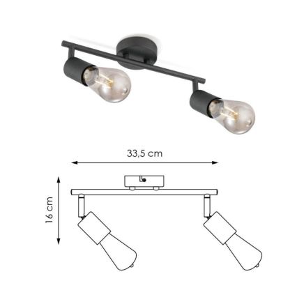 LED Himmennettävä kohdevalo MELLO 2xE27/4W/230V