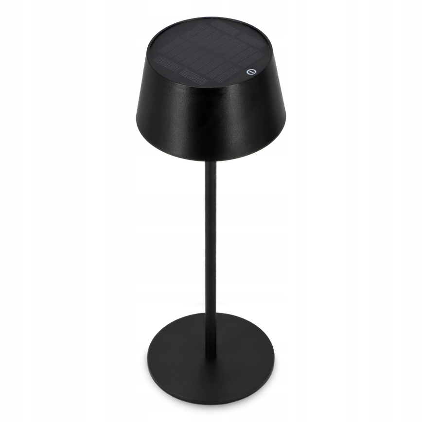 LED-himmennettävä kosketuksella toimiva aurinkolamppu LED/3W/5V USB 1800 mAh IP44 musta