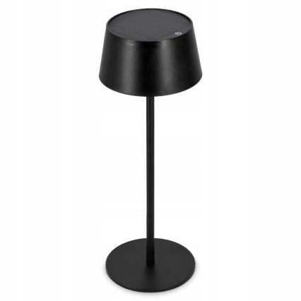 LED-himmennettävä kosketuksella toimiva aurinkolamppu LED/3W/5V USB 1800 mAh IP44 musta
