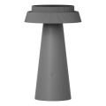 LED himmennettävä kosketusohjattu aurinkokennovalo MARAKESZ LED/3,7V USB 3600 mAh 1800/2700/3000K IP54 harmaa
