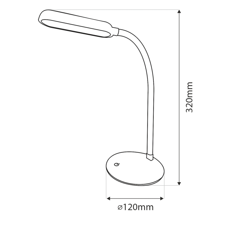 LED himmennettävä kosketusohjattu joustava pöytälamppu LED/6W/5V USB 1200 mAh valkoinen