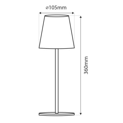 LED himmennettävä kosketuspöytälamppu LED/5W/5V USB 1200 mAh valkoinen