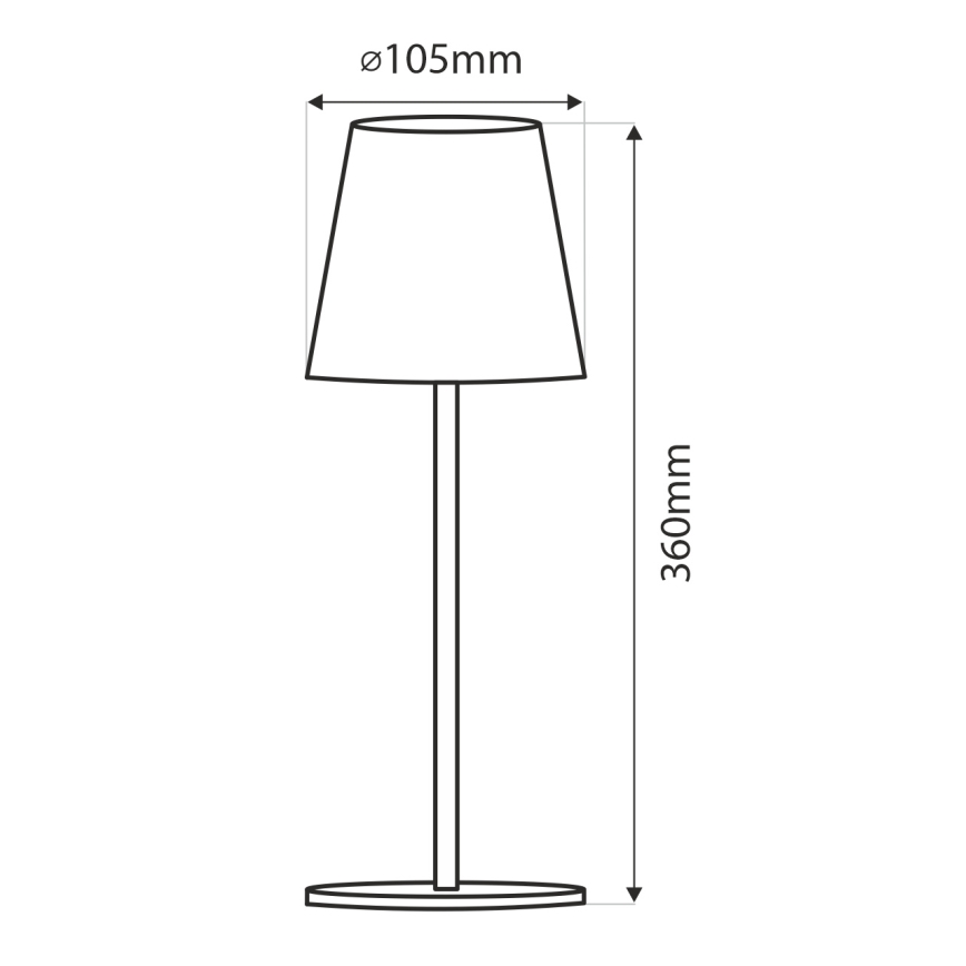LED himmennettävä kosketuspöytälamppu LED/5W/5V USB 1200 mAh valkoinen