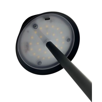 LED himmennettävä kosketuspöytälamppu LED/5W/5V USB 1200 mAh musta