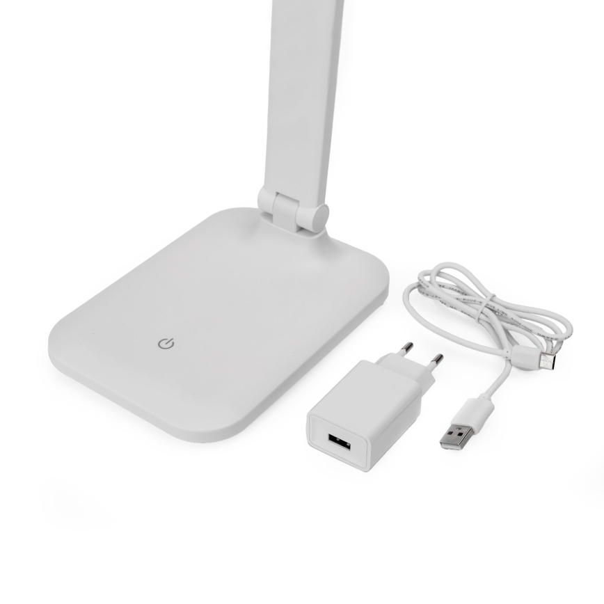 LED himmennettävä kosketuspöytälamppu USB-portilla REMUS LED/5W/230V valkoinen