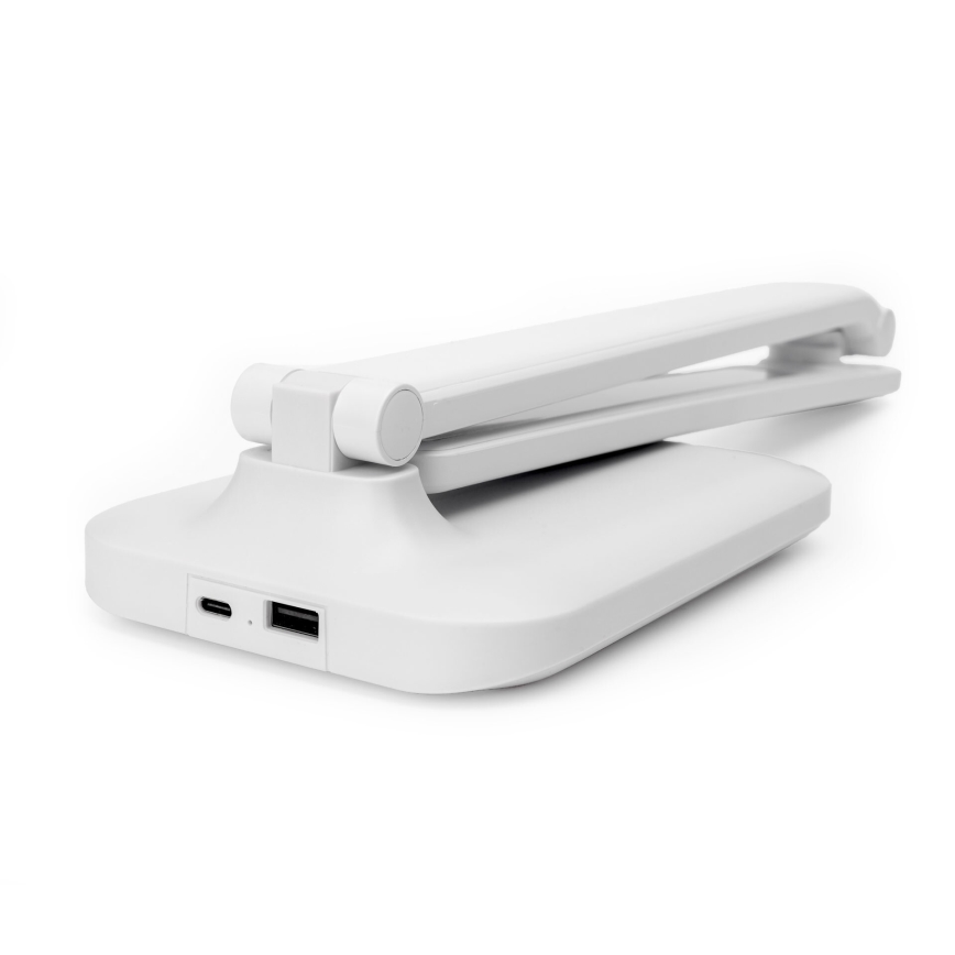 LED himmennettävä kosketuspöytälamppu USB-portilla REMUS LED/5W/230V valkoinen