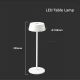 LED Himmennettävä kostetuspöytävalaisin ulkokäyttöön LED/2W/5V 4400 mAh IP54 valkoinen