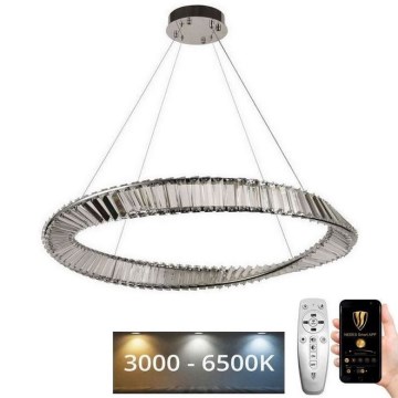 LED himmennettävä kristallikruunu johdolla LED/50W/230V 3000-6500K + kaukosäädin