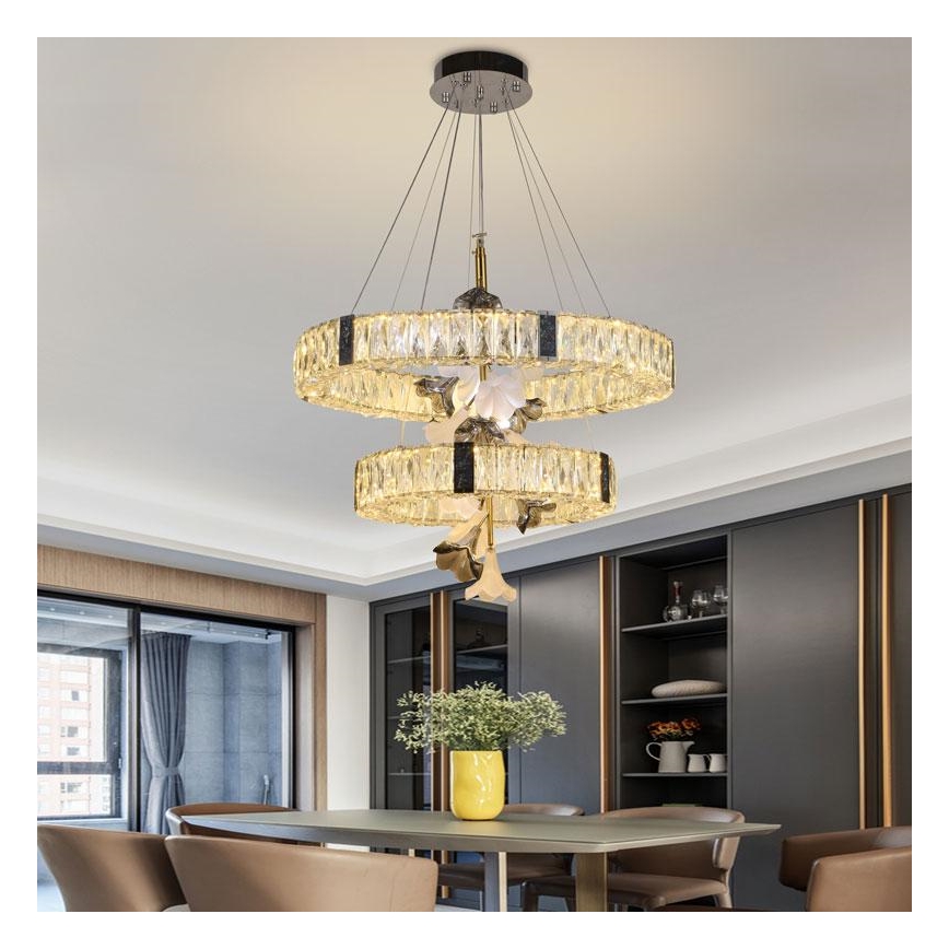 LED himmennettävä kristallikruunu johdolla LED/70W/230V 3000-6500K + kaukosäädin