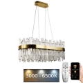 LED himmennettävä kristallikruunu köydellä LED/90W/230V 3000-6500K + kaukosäädin