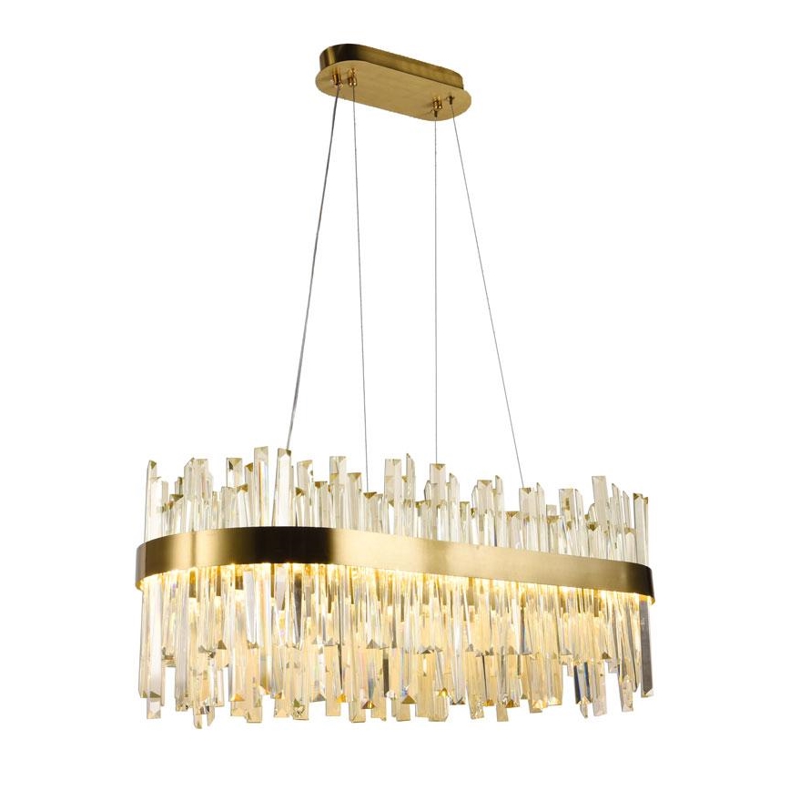 LED himmennettävä kristallikruunu köydellä LED/90W/230V 3000-6500K + kaukosäädin