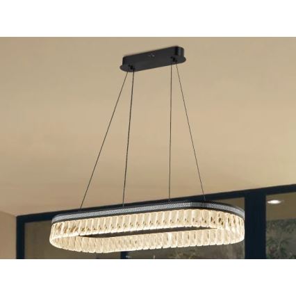 LED-himmennettävä kristallivalaisin vaijerilla THALIA LED/50W/230V 3000-6000K + kaukosäädin