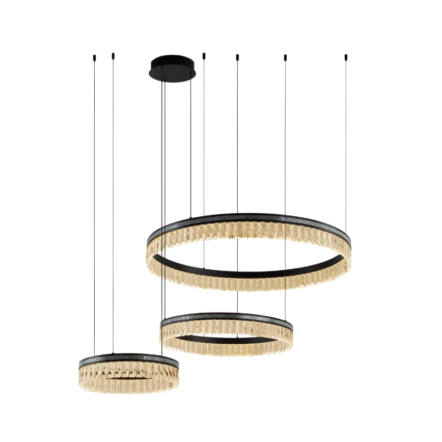 LED himmennettävä kristallikruunu vaijerilla THALIA LED/120W/230V 3000-6000K + kaukosäädin