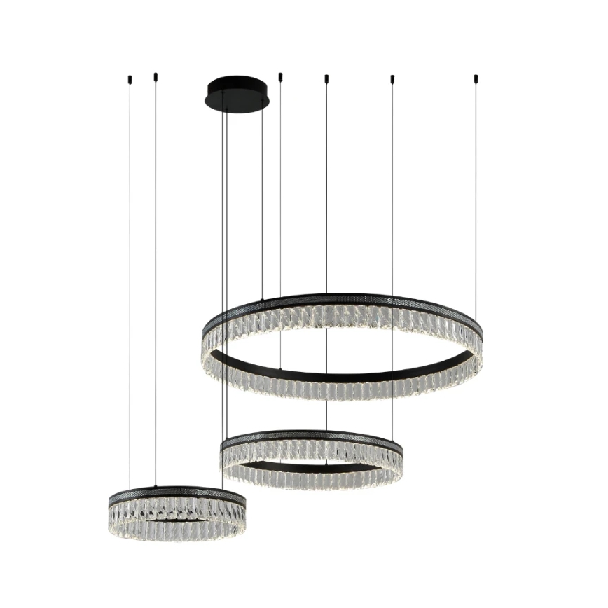 LED himmennettävä kristallikruunu vaijerilla THALIA LED/120W/230V 3000-6000K + kaukosäädin