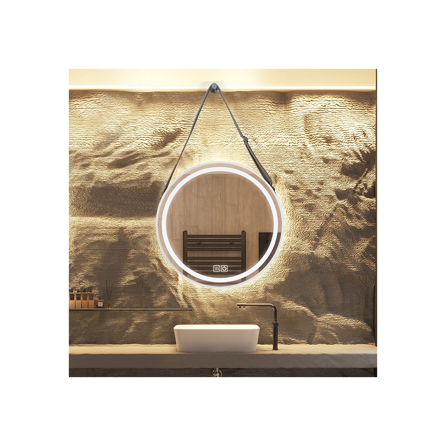 LED himmennettävä kylpyhuoneen lämmitetty taustavalaistu peili LED/20W/230V 4000K IP44