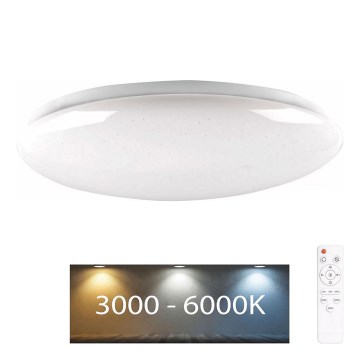 LED himmennettävä kylpyhuonevalaisin PIRIUS LED/48W/230V Ø 38 cm 3000-6000K IP44 + kaukosäädin