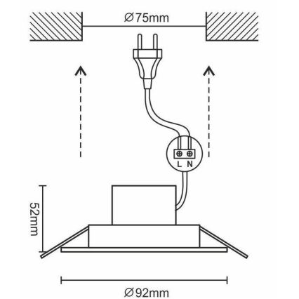 LED Himmennettävä kylpyhuonevalo LED/7W/230V 3000K-6500K Wi-Fi Tuya IP44