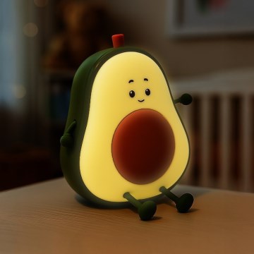 LED-himmennettävä ladattava kosketusohjattu lasten yölamppu AVOCADO LED/1W/5V 1200 mAh