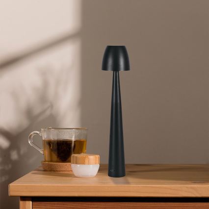 LED Himmennettävä ladattava kosketuspöytävalaisin LED/3W/5V 3000-6000K 1800 mAh musta