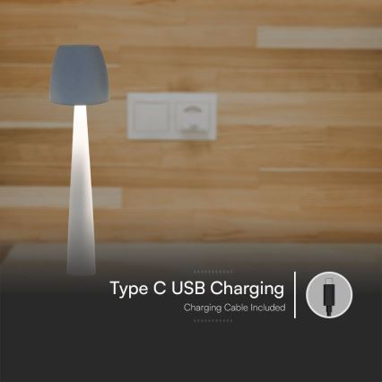 LED Himmennettävä ladattava kosketuspöytävalaisin LED/3W/5V 3000-6000K 1800 mAh valkoinen