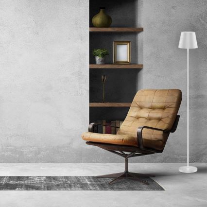 LED himmennettävä ladattava lattiavalaisin 3-in-1 LED/4W/5V 4400 mAh 3000K IP54 valkoinen