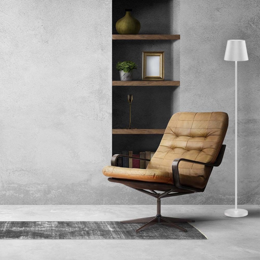 LED himmennettävä ladattava lattiavalaisin 3-in-1 LED/4W/5V 4400 mAh 3000K IP54 valkoinen