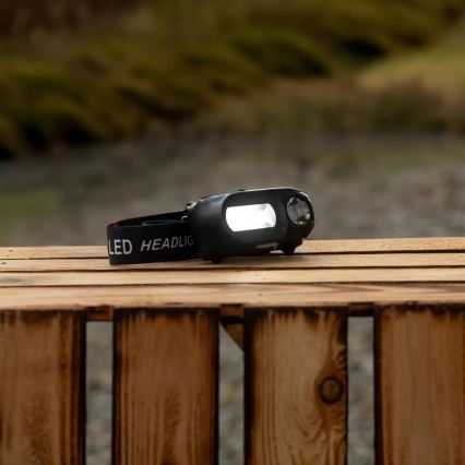 LED himmennettävä ladattava otsalamppu 2xLED/5V IP44 210 lm 2000 mAh