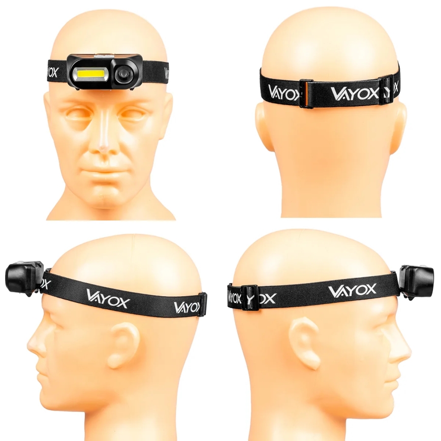 LED himmennettävä ladattava otsalamppu 2xLED/5V IPX4 250 lm 2000 mAh