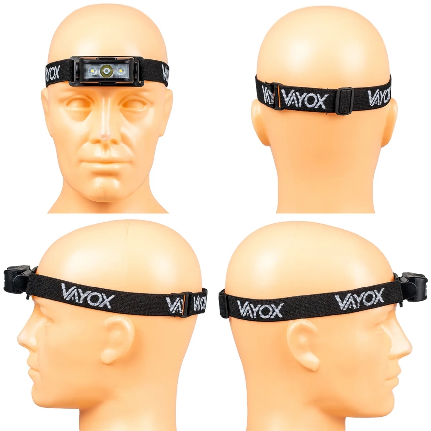 LED himmennettävä ladattava otsalamppu 3xLED/5V IPX4 100 lm 1200 mAh