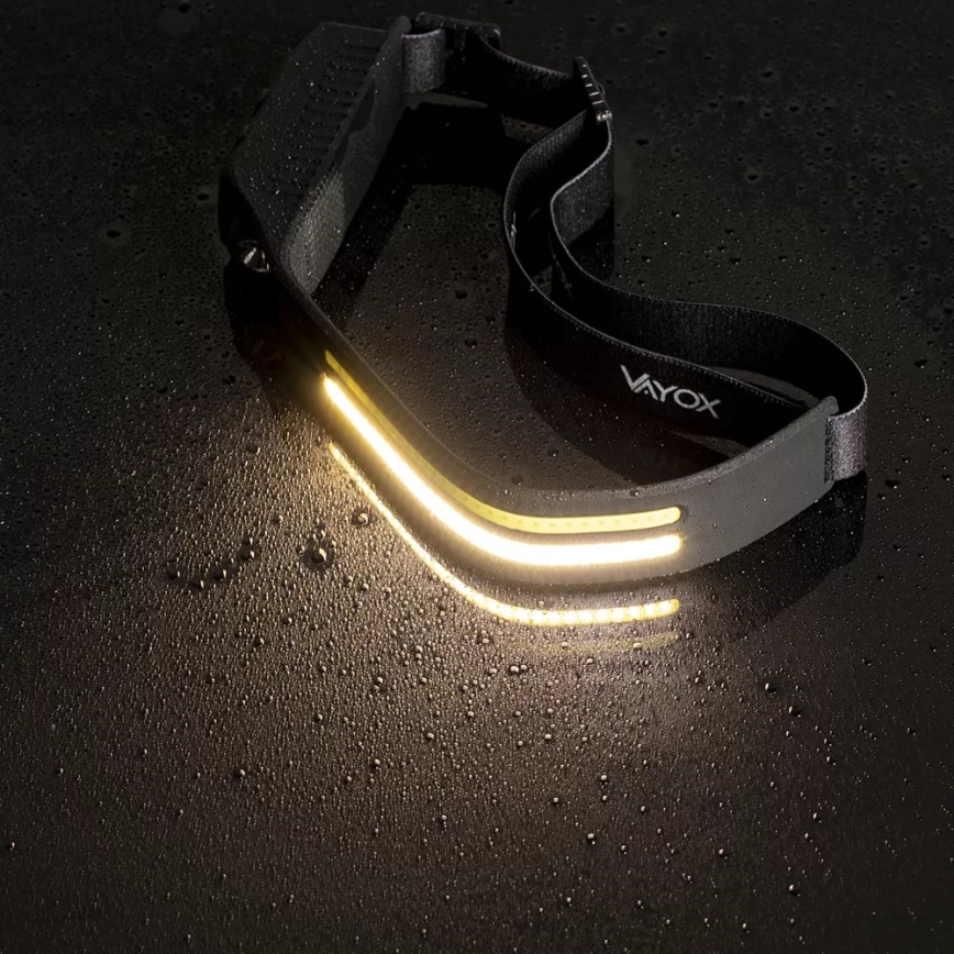 LED Himmennettävä ladattava otsalamppu anturilla 3xLED/5V IP44 300 kiiltävä 1200 mAh